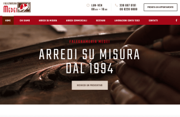 Restyling del sito web di Falegnameria Medei