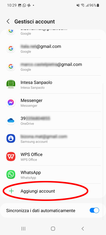 Configurazione email da smartphone 3