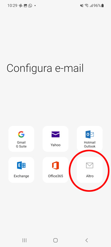 Configurazione email da smartphone 5