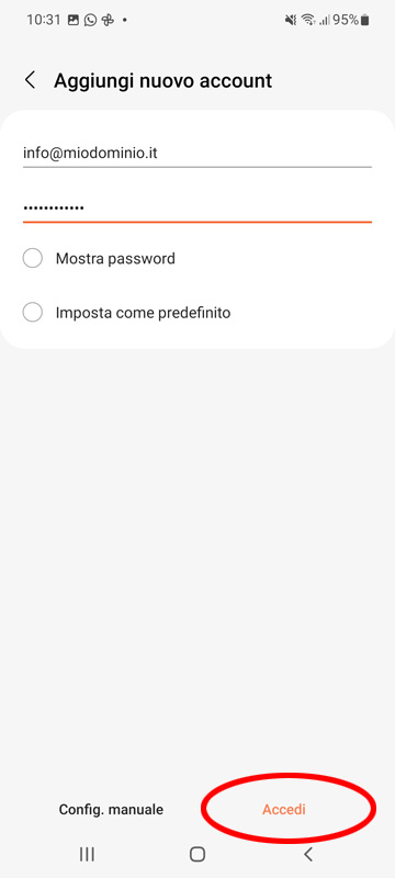 Configurazione email da smartphone 6