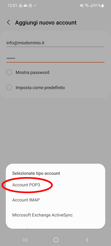 Configurazione email da smartphone 7