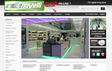 Radionovelli Shop - <p>Sito e-commerce per la vendita online del noto negozio di elettronica romano Radionovelli. Presenta un vasto catalogo di elettrodomestici, impianti audio e video, informatica, telefonia.</p>

