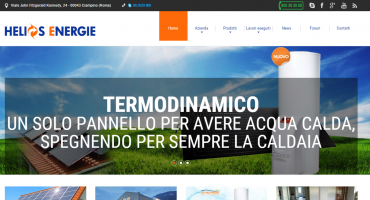 Realizzazione sito web Helios Energie Rinnovabili - Fotovoltaico, Termodinamico, Bioedilizia