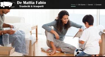 Realizzazione sito web De Mattia Fabio - Traslochi e Trasporti
