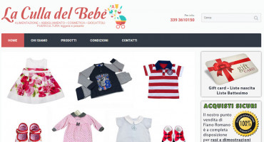 Realizzazione sito web La culla del bebè - Tutto per il tuo bambino