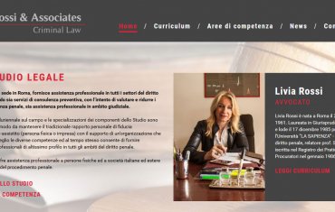 Avvocato Rossi - <p>Lo studio dell&#39;avvocato Livia Rossi ha sede in Roma ed &egrave; specializzato in diritto penale, ambito nel quale fornisce servizi di consulenza preventiva e di assistenza in ambito giudiziale.</p>

