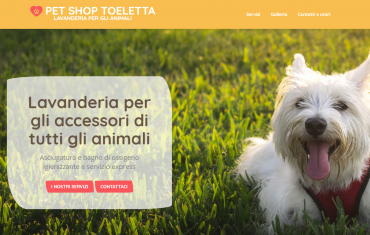 Pet Shop Toeletta - <p>Pet Shop Toelettatura a Formello &egrave; un lavanderia che offre il lavaggio con asciugatura e bagno di ossigeno igienizzante per cucce, cappottini,cuscini, coperte, sottosella, fasce ed altro.</p>
