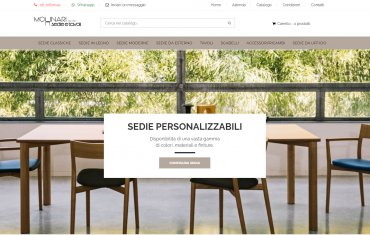 Realizzazione sito web sediemolinari.it - <p>sediemolinari.it &egrave; il nogozio online che permette a chiunque di acquistare acquistare sedie e tavoli realizzati su ordinazione.</p>
