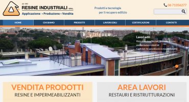 Realizzazione sito web Resine Industriali Srl