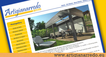 Realizzazione sito web ArtigianArredo Cosenza – Vendita Tende da Sole, Strutture in Legno