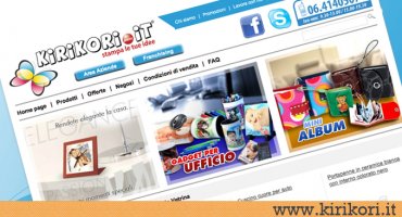 Realizzazione sito web Kirikori Store Online - Stampe Personalizzate su Tazze, Cuscini, Puzzle con la Tua Foto, Bavaglini per Bambini, Cornici Personalizzate