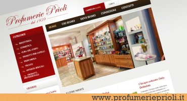 Profumerie Prioli - Sito Web E-Commerce per Prodotti Professionali Estetica