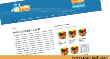 Realizzazione sito web PagheShop Servizio di Buste Paga Online
