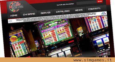 Realizzazione sito web Simgames New Slot e Vendita Videogiochi e Giochi da Bar a Roma