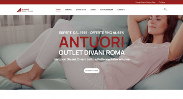 Creazione sito web Antuori Outlet Divani Roma