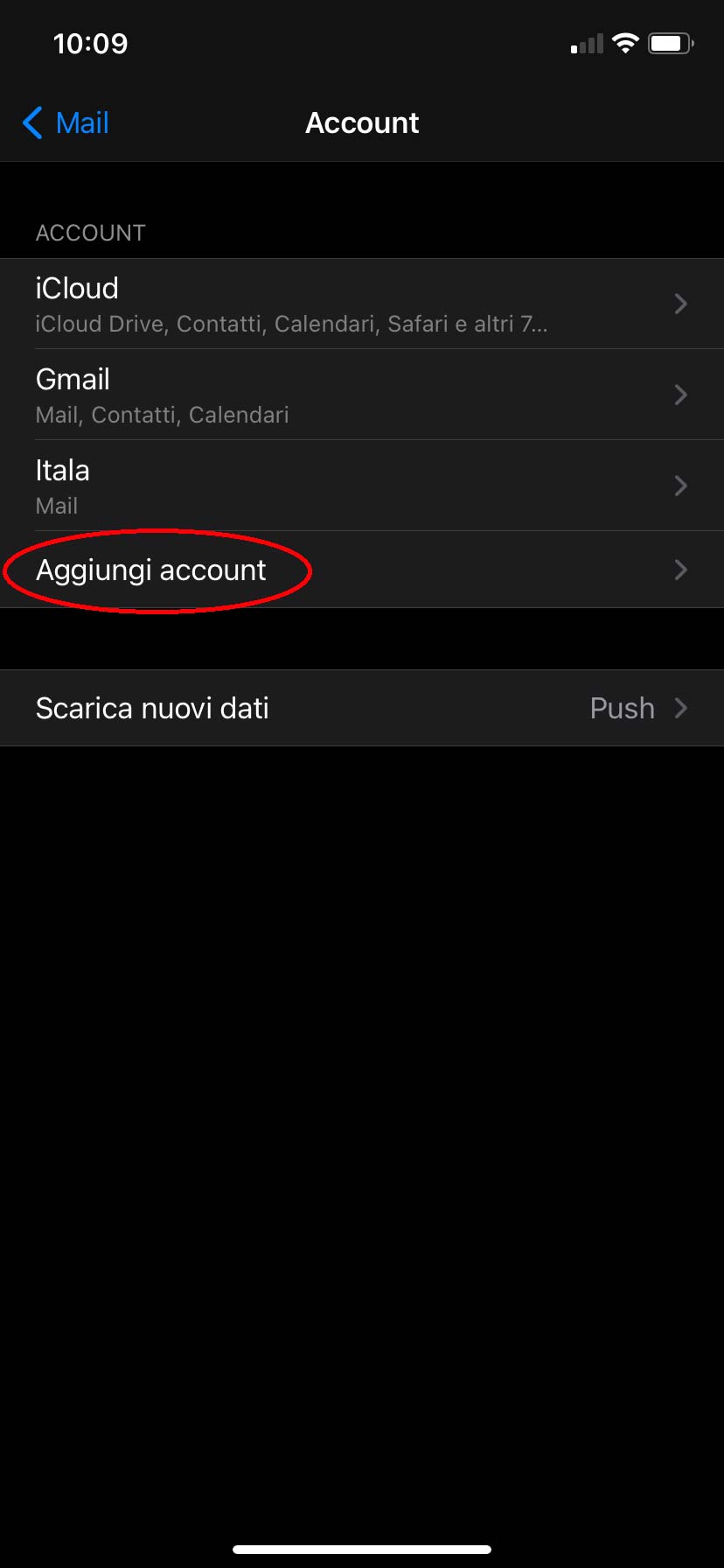Configurazione email da Iphone 3